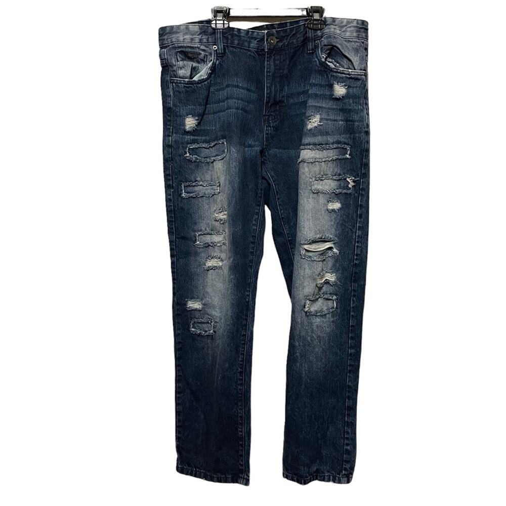 Men's South Pole Distressed Straight Jeans‎